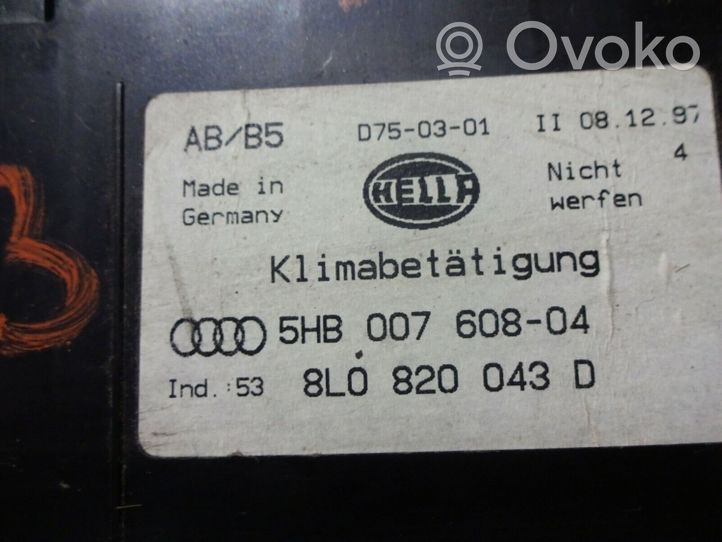 Audi A4 S4 B5 8D Panel klimatyzacji 8L0820043D