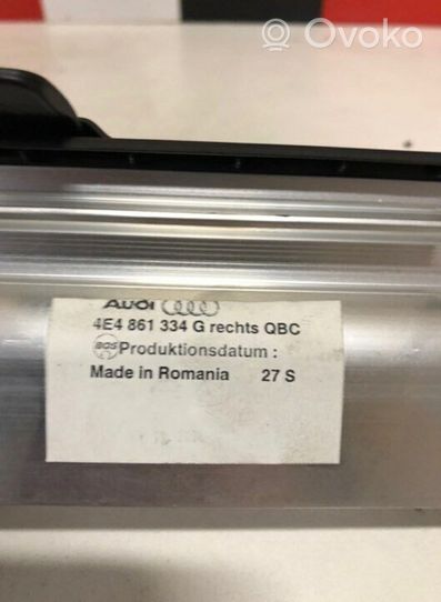 Audi A8 S8 D3 4E Takaoven häikäisysuoja/verho 4E4861334G