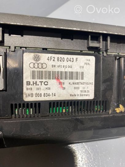 Audi A6 S6 C6 4F Centralina del climatizzatore 4F2820043F