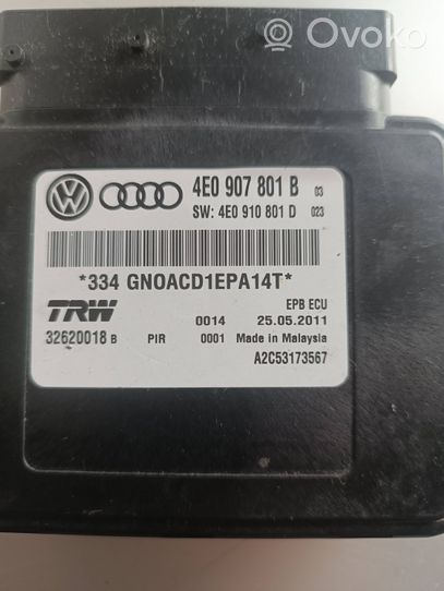 Audi A8 S8 D3 4E Modulo di controllo del freno a mano 4E0907801B