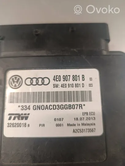 Audi A8 S8 D3 4E Modulo di controllo del freno a mano 4E0907801B