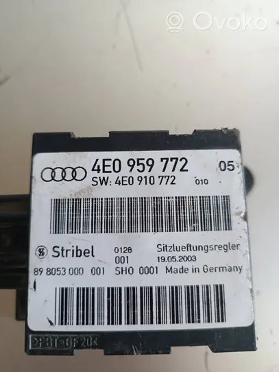 Audi A8 S8 D2 4D Interruttore di controllo del sedile 4E0959772