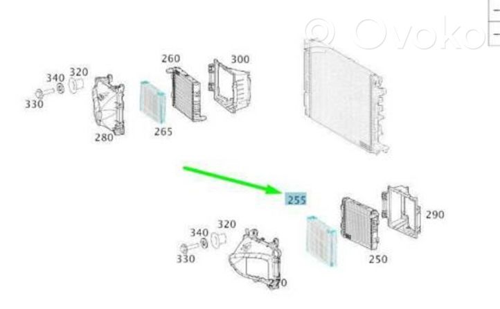 Mercedes-Benz C AMG W205 Radiatoriaus oro nukreipėjas (-ai) A0995030200