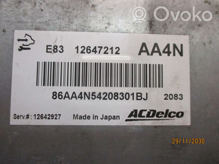 Opel Astra J Moottorin ohjainlaite/moduuli 12647212