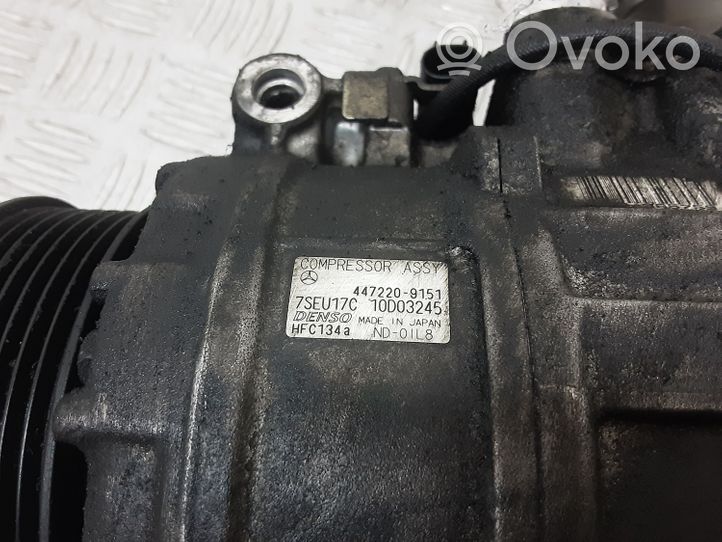 Mercedes-Benz S W220 Compressore aria condizionata (A/C) (pompa) 4472209151