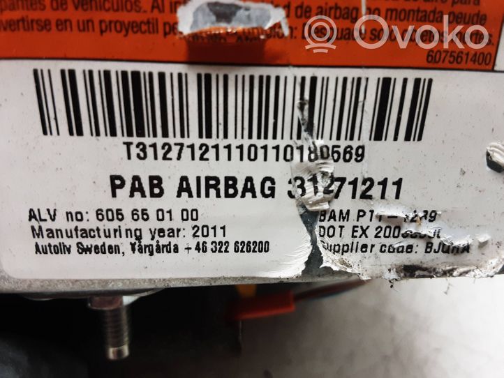 Volvo S80 Poduszka powietrzna Airbag pasażera 31271211