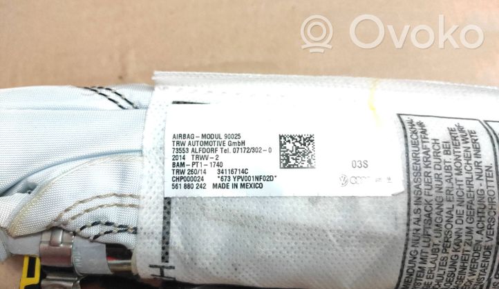 Volkswagen PASSAT B7 USA Poduszka powietrzna Airbag fotela 561880242