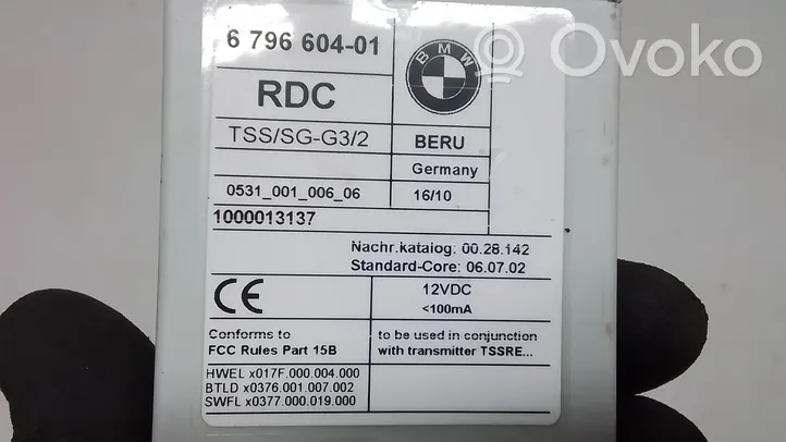 BMW 7 F01 F02 F03 F04 Sterownik / Moduł kontroli ciśnienia w oponach 6796604