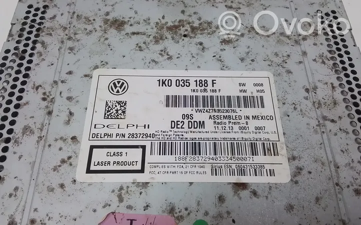 Volkswagen PASSAT B7 USA Radija/ CD/DVD grotuvas/ navigacija 1K0035188F