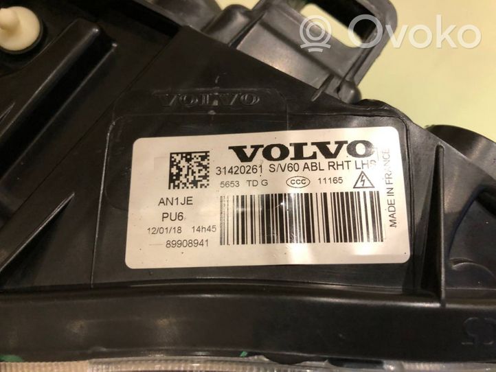 Volvo V60 Lot de 2 lampes frontales / phare 31420261