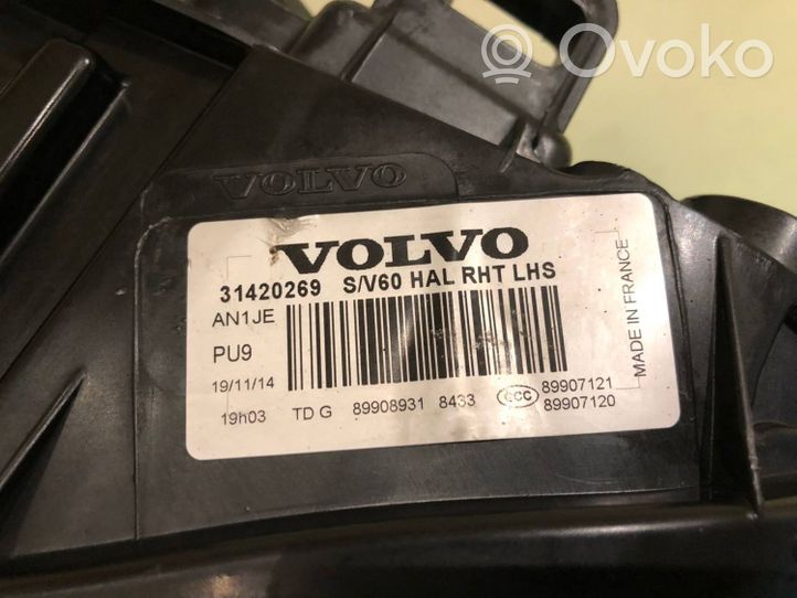 Volvo S60 Etu-/ajovalon valaisimen sarja 31420270