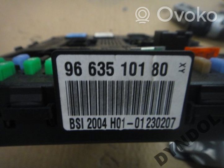 Citroen C4 I Picasso Komputer / Sterownik ECU i komplet kluczy 9663510180