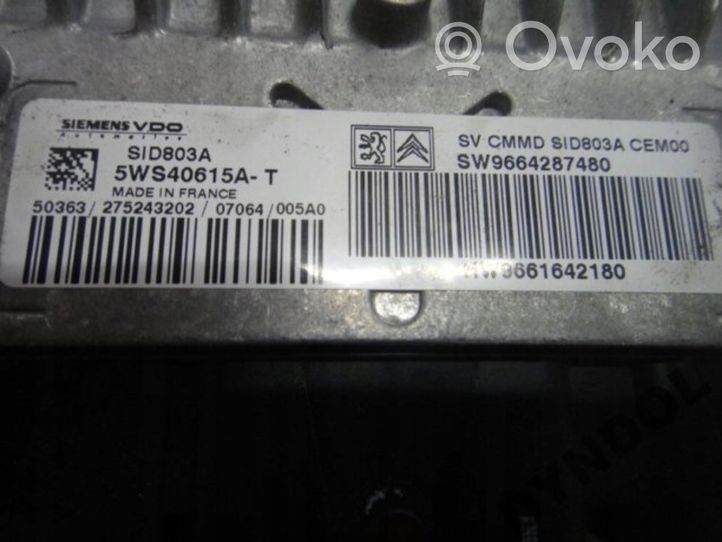 Citroen C4 I Picasso Komputer / Sterownik ECU i komplet kluczy 9663510180