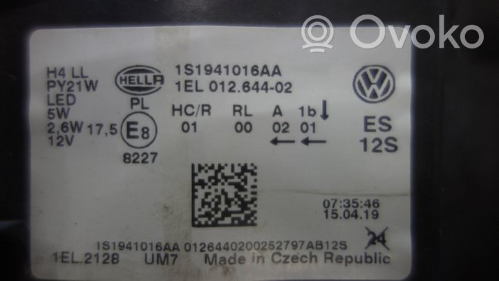 Volkswagen Up Lampa przednia 1S1941016AA
