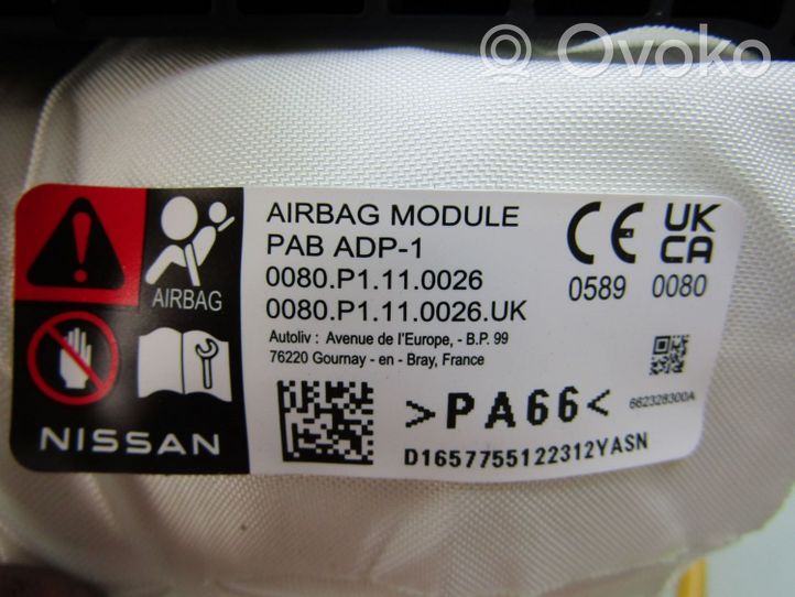 Nissan X-Trail T33 Poduszka powietrzna Airbag pasażera 0080P1110026