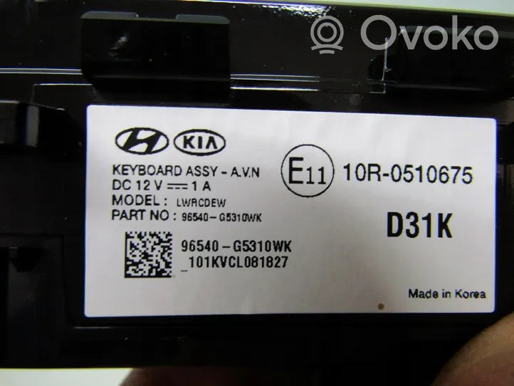 KIA Niro Unité / module navigation GPS 96540G5310