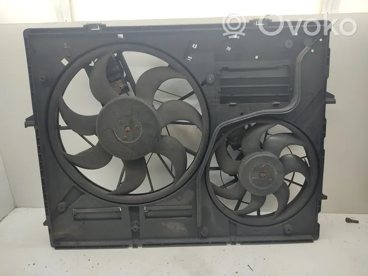 Volkswagen Touareg I Radiator cooling fan shroud 