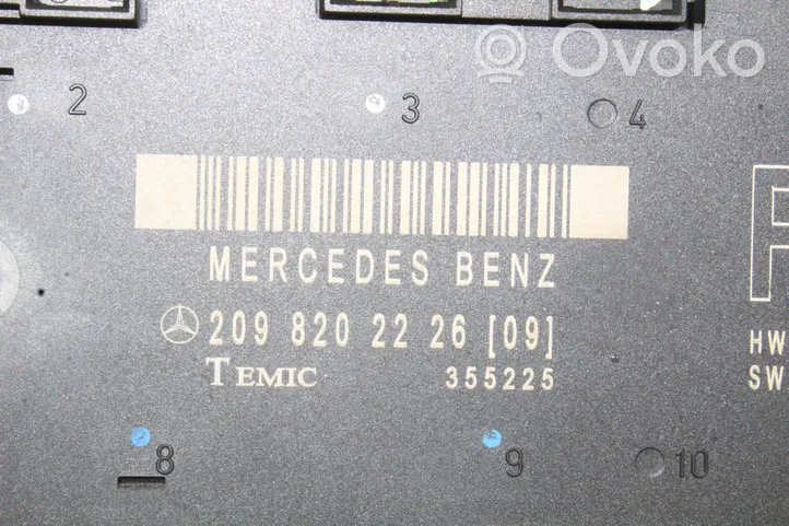 Mercedes-Benz CLK A209 C209 Durų elektronikos valdymo blokas 2098202226