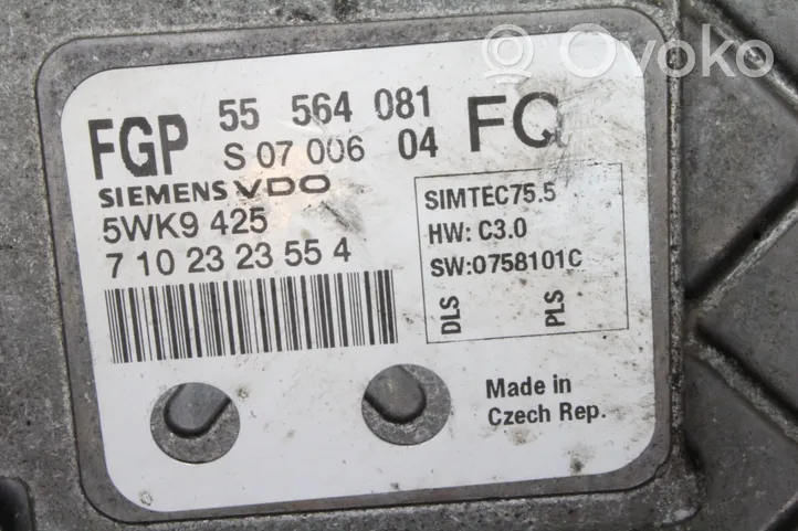 Opel Astra H Calculateur moteur ECU 55564081