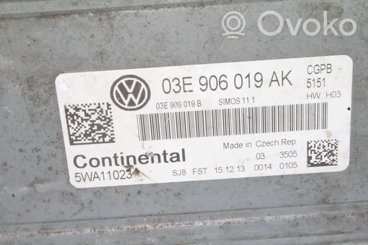 Volkswagen Polo V 6R Sterownik / Moduł ECU 03E906019AK