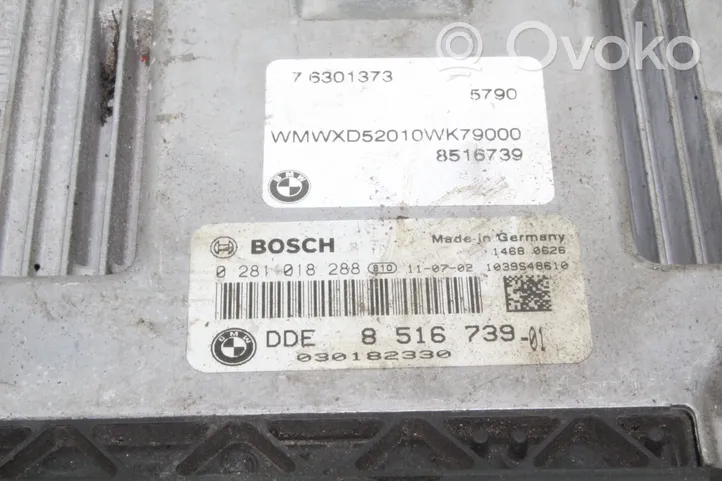 Mini Cooper Countryman R60 Komputer / Sterownik ECU i komplet kluczy 8516739