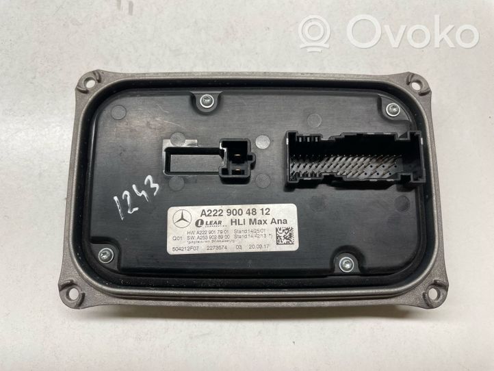 Mercedes-Benz S W222 Headlight ballast module Xenon 2229004812