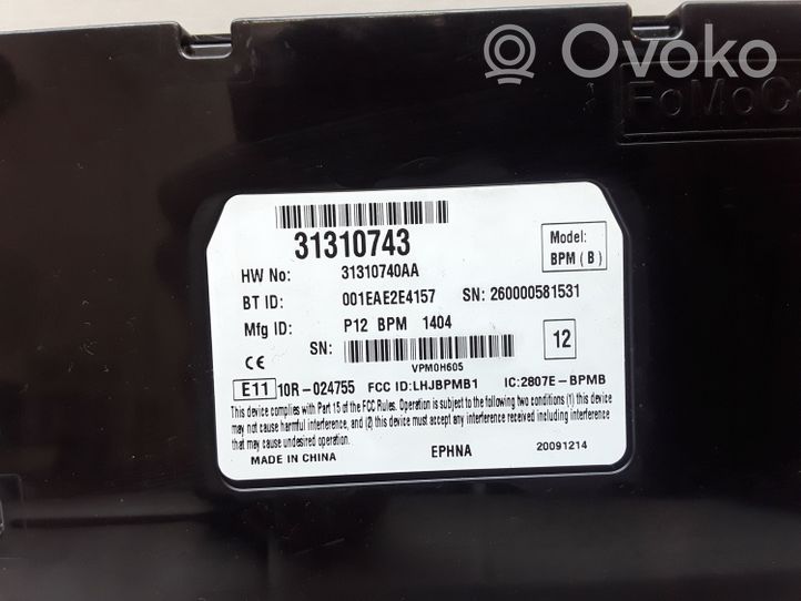 Volvo S40 Moduł / Sterownik Bluetooth 31310743