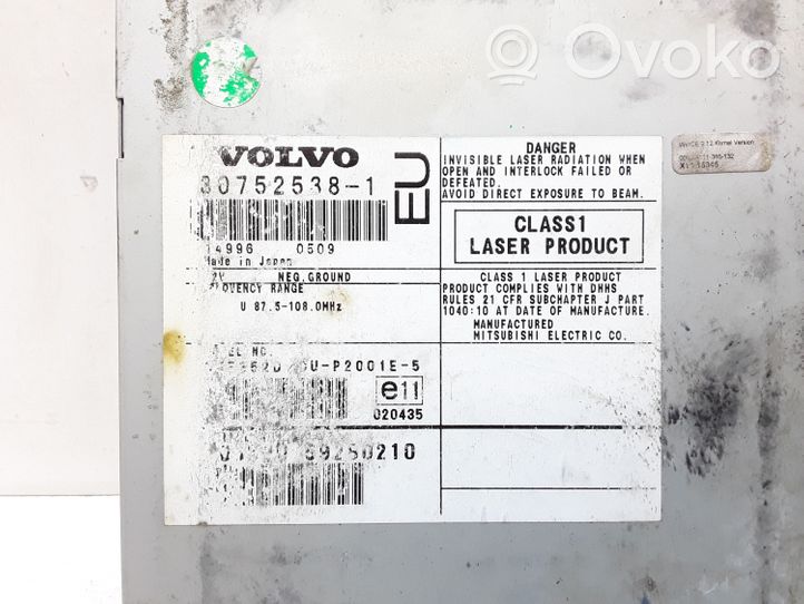 Volvo S60 Radio/CD/DVD/GPS-pääyksikkö 30752538