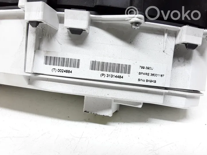 Volvo V40 Tachimetro (quadro strumenti) 31314484