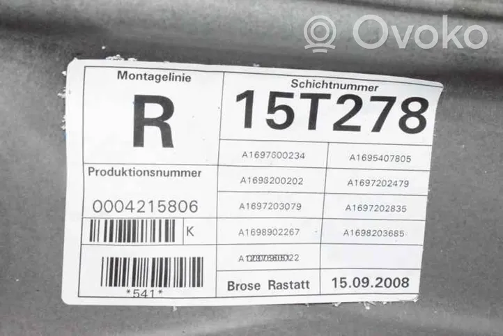 Mercedes-Benz A W169 Etuoven sähkökäyttöinen ikkunan nostin A1697200879