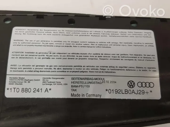 Audi A3 S3 8P Airbag porte avant 1T0880241A