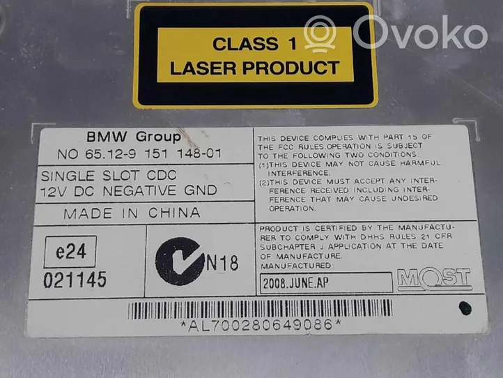 BMW X6 E71 Unité principale radio / CD / DVD / GPS 65129151148