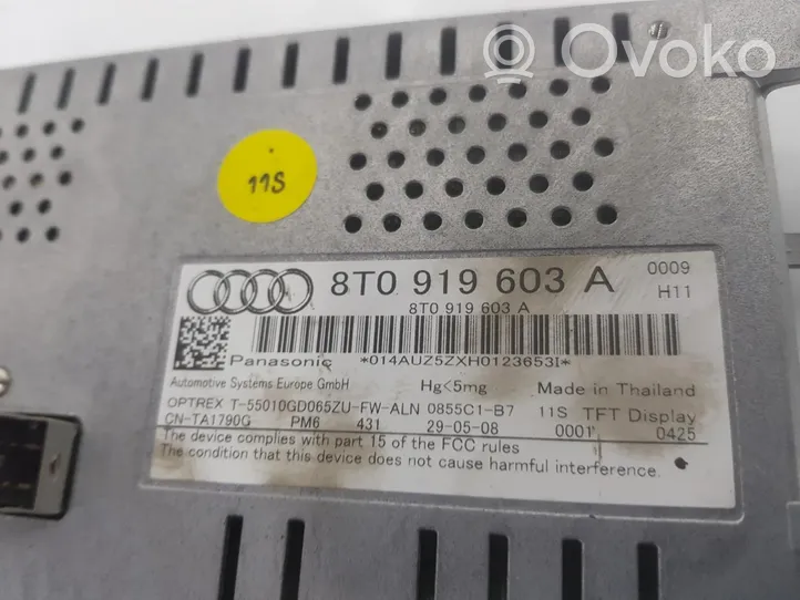Audi A4 Allroad Monitori/näyttö/pieni näyttö 8T0919603A