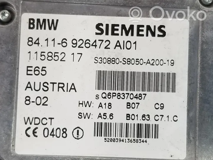 BMW 1 E81 E87 Sterownik / Moduł sterujący telefonem 84116926472