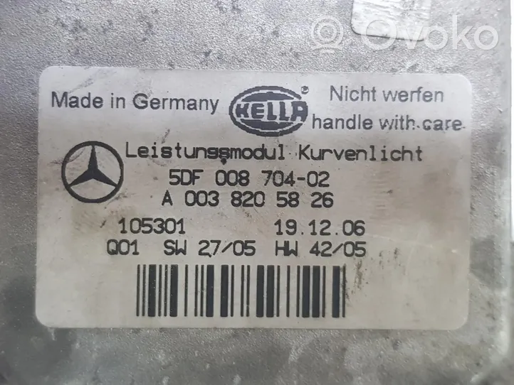 Mercedes-Benz ML W164 Sterownik / moduł świateł Xenon A0038205826
