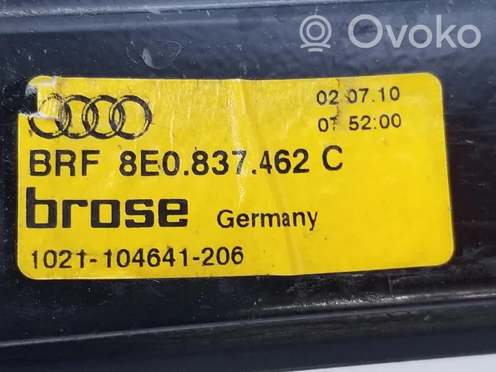 Audi A4 S4 B6 8E 8H Etuoven sähkökäyttöinen ikkunan nostin 8E0837462C