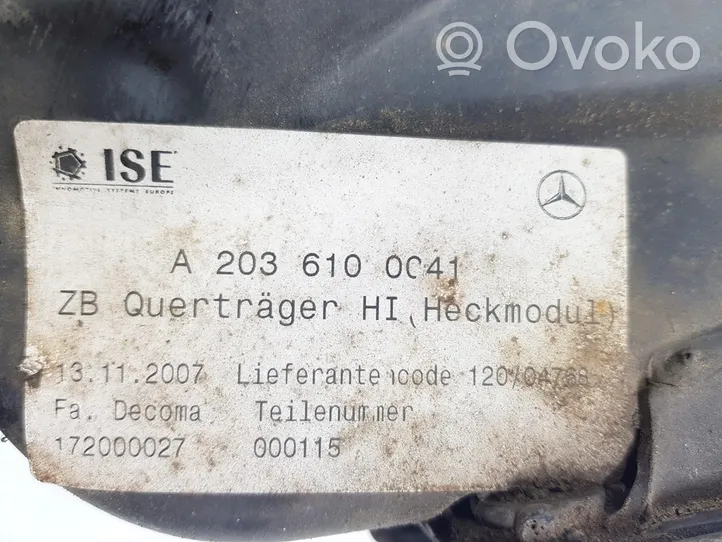 Mercedes-Benz CLC CL203 Traversa del paraurti posteriore A2036100041