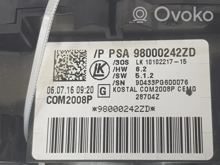 Citroen DS4 Przełącznik / Przycisk kierownicy 98000242ZD