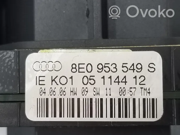 Audi A4 S4 B7 8E 8H Ohjauspyörän painikkeet/kytkimet 8E0953549S