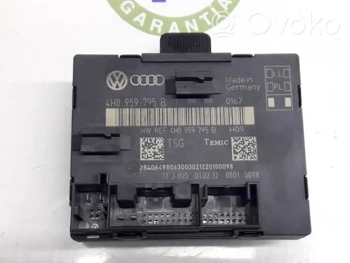 Volkswagen Touareg II Centralina/modulo chiusura centralizzata portiere 4H0959795B