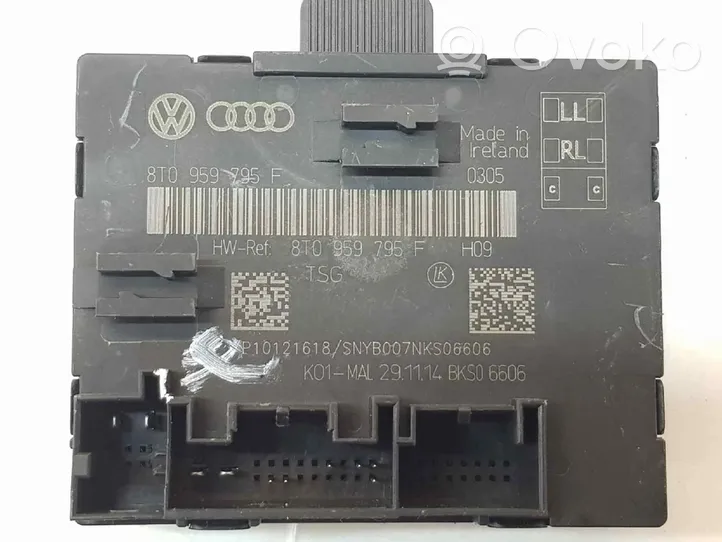 Audi A5 8T 8F Oven keskuslukituksen ohjausyksikön moduuli 8T0959795F