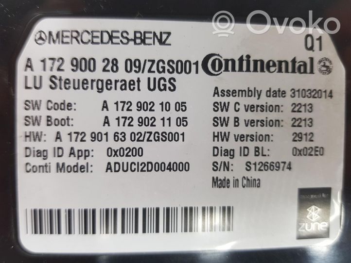 Mercedes-Benz ML AMG W166 Muut ohjainlaitteet/moduulit A1729002809
