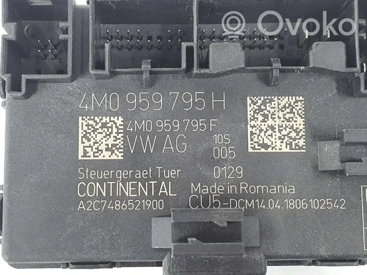 Audi A4 S4 B9 Centralina/modulo chiusura centralizzata portiere 4M0959795H