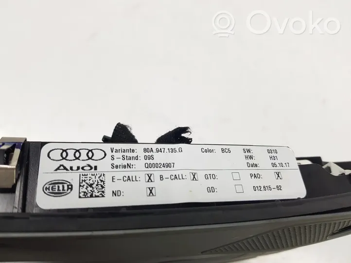 Audi Q5 SQ5 Panel oświetlenia wnętrza kabiny 80A947135G