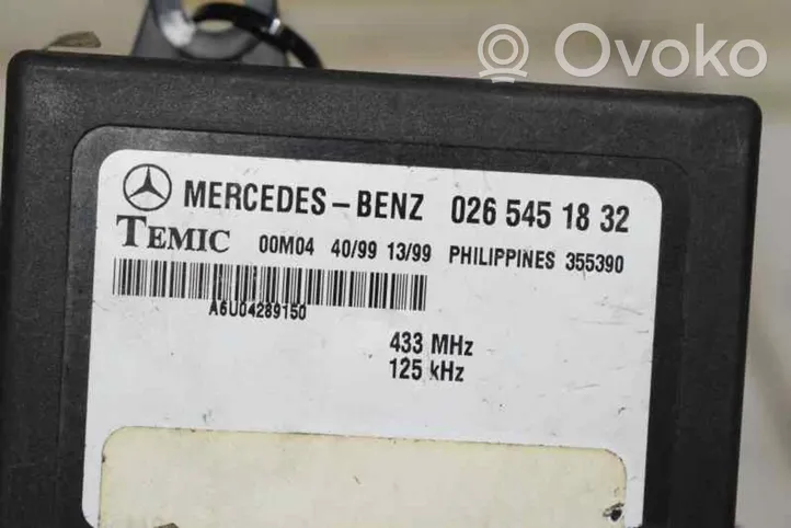Mercedes-Benz Vito Viano W638 Unité de commande dispositif d'immobilisation 0265451832