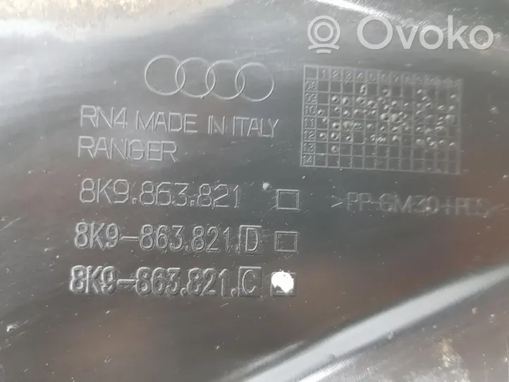 Audi A4 Allroad Moottorin alustan välipohjan roiskesuoja 8K9863821C