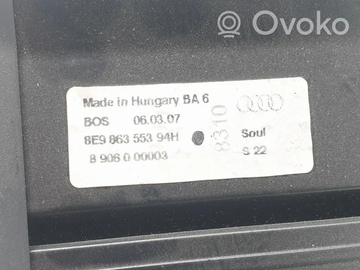 Audi A4 S4 B7 8E 8H Grilles/couvercle de haut-parleur arrière 8E9863553