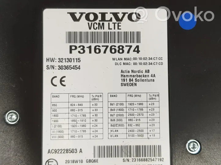Volvo S90, V90 Inne komputery / moduły / sterowniki 31676874