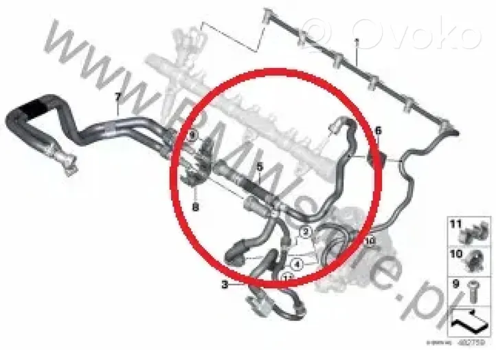 BMW 7 G11 G12 Tuyau depression pompe à vide 