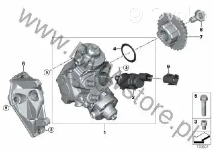 BMW 7 G11 G12 Pompa ad alta pressione dell’impianto di iniezione 